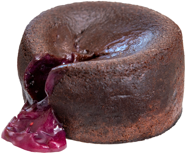 Lava cake forest fruit